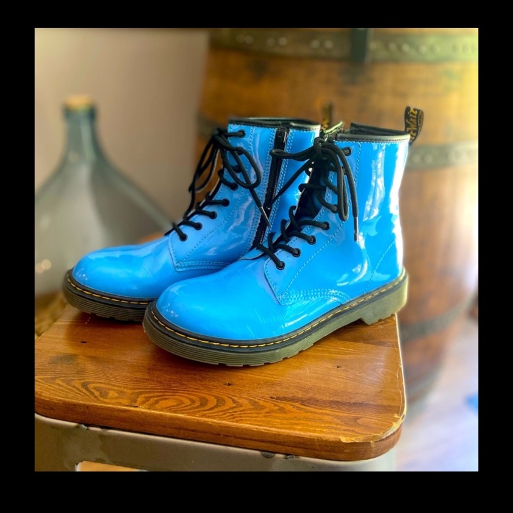 Doc, Dr. Martens 1460Y Sky Blue boots. Size 5 men’s, 6 ladies, EU 37.